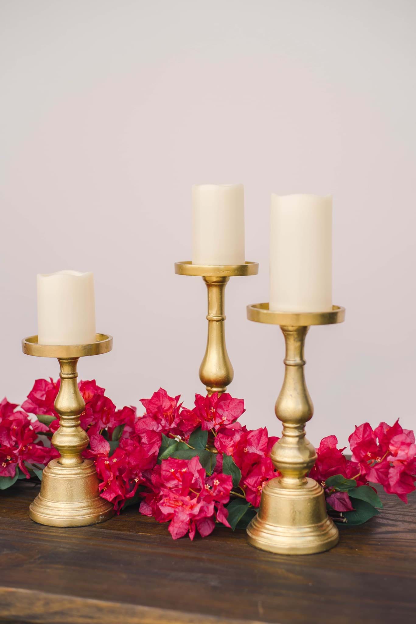 Picture of Premium Gold Candle Set of 3