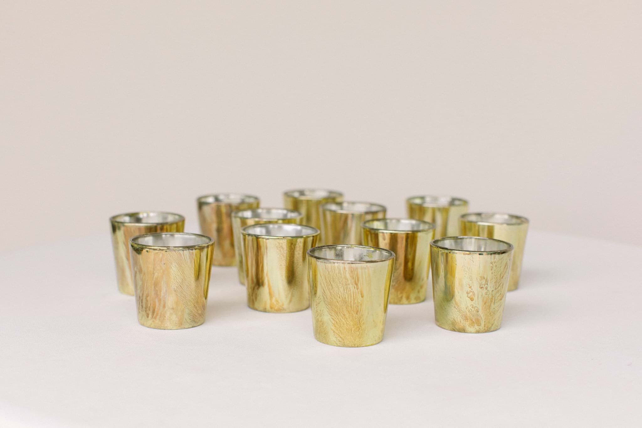 Picture of Gold Glass Votives (Set of 12)