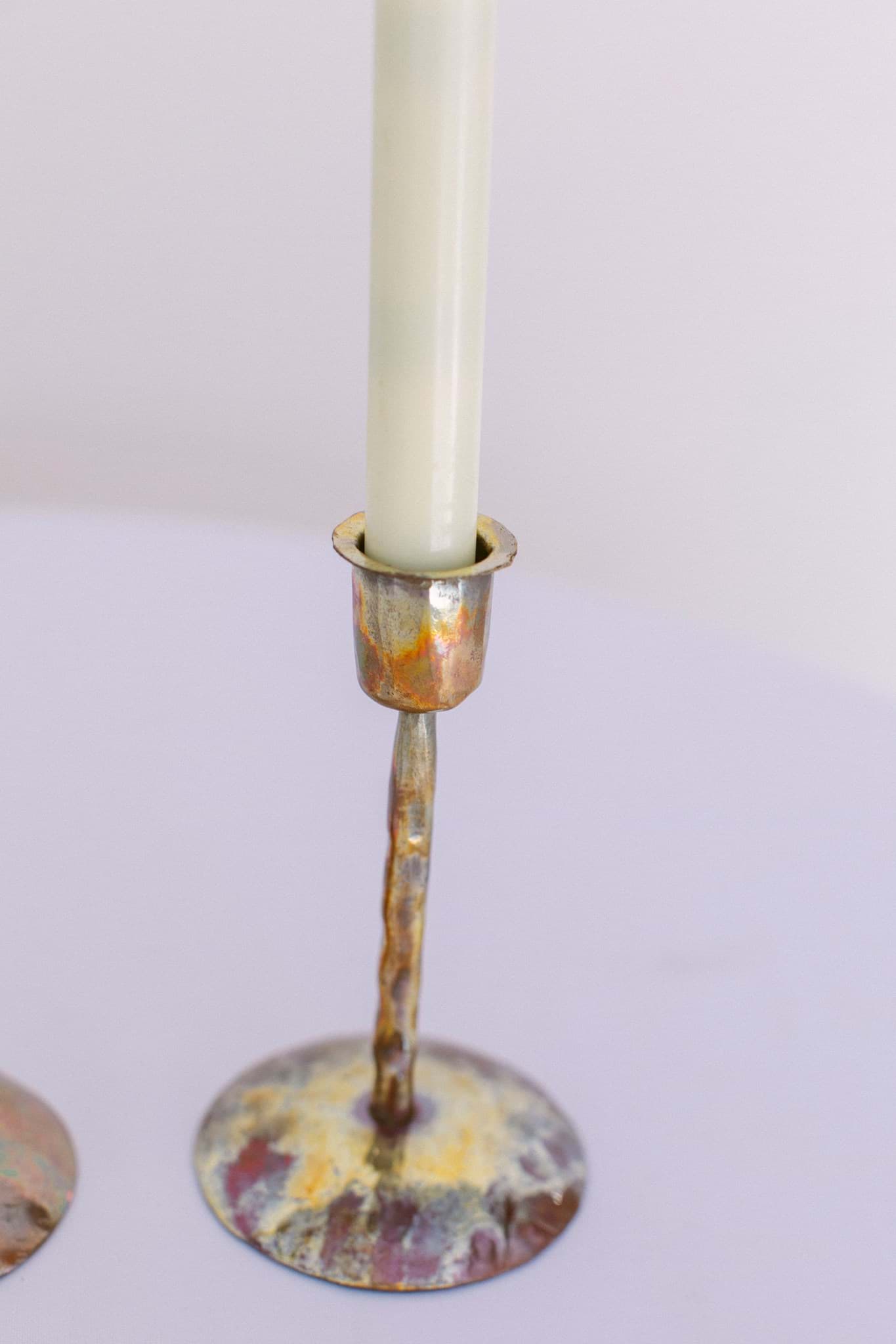 Picture of Burnt Copper Candlesticks Set of 3