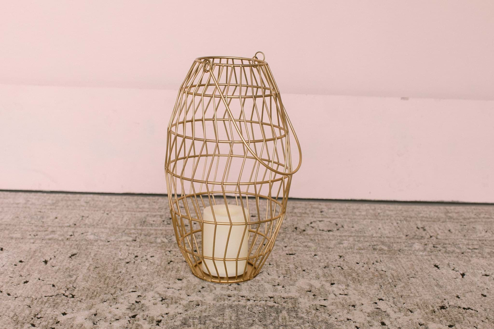 Picture of Gold Herringbone Lantern (Large)