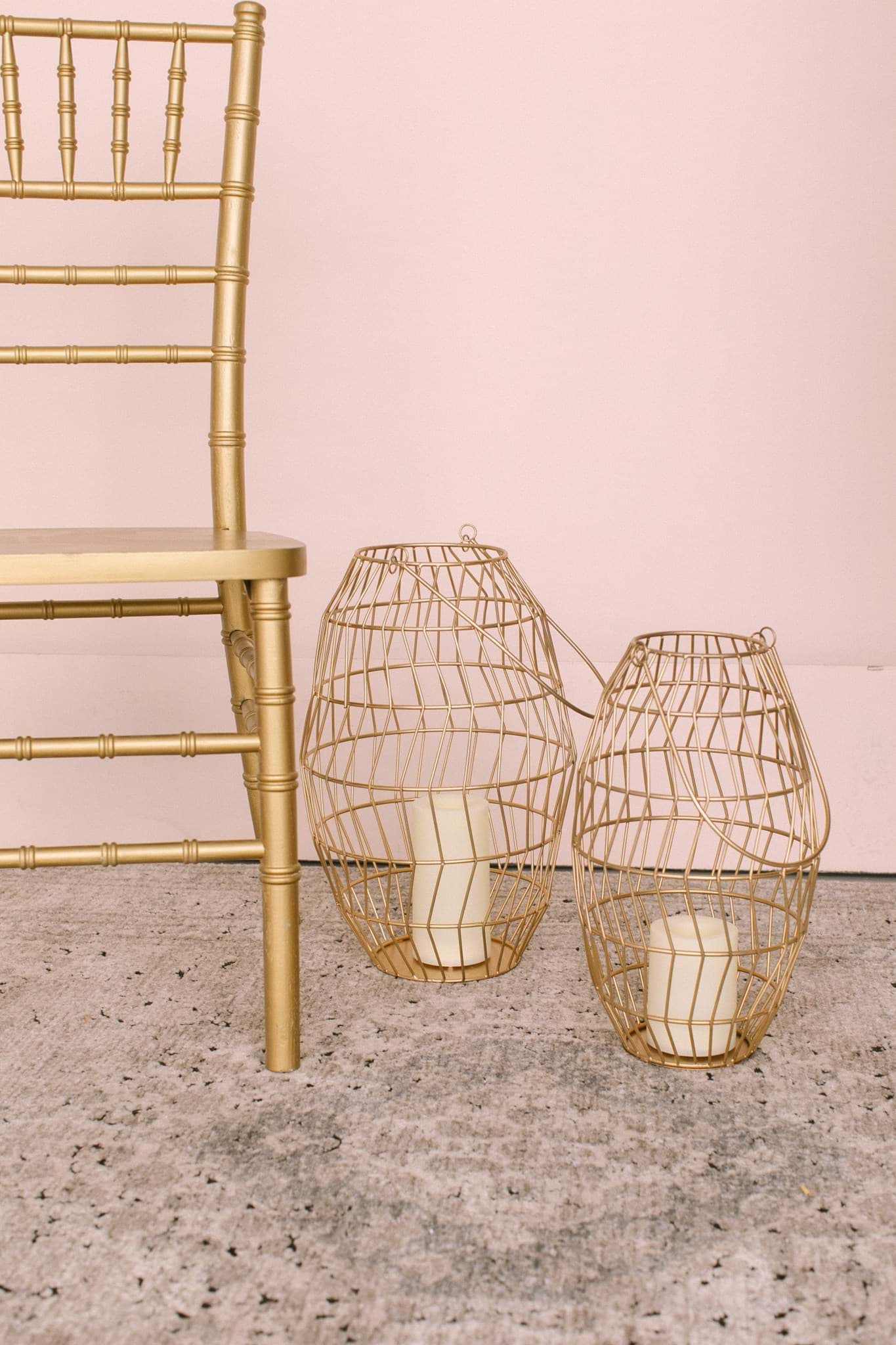 Picture of Gold Herringbone Lantern (Large)