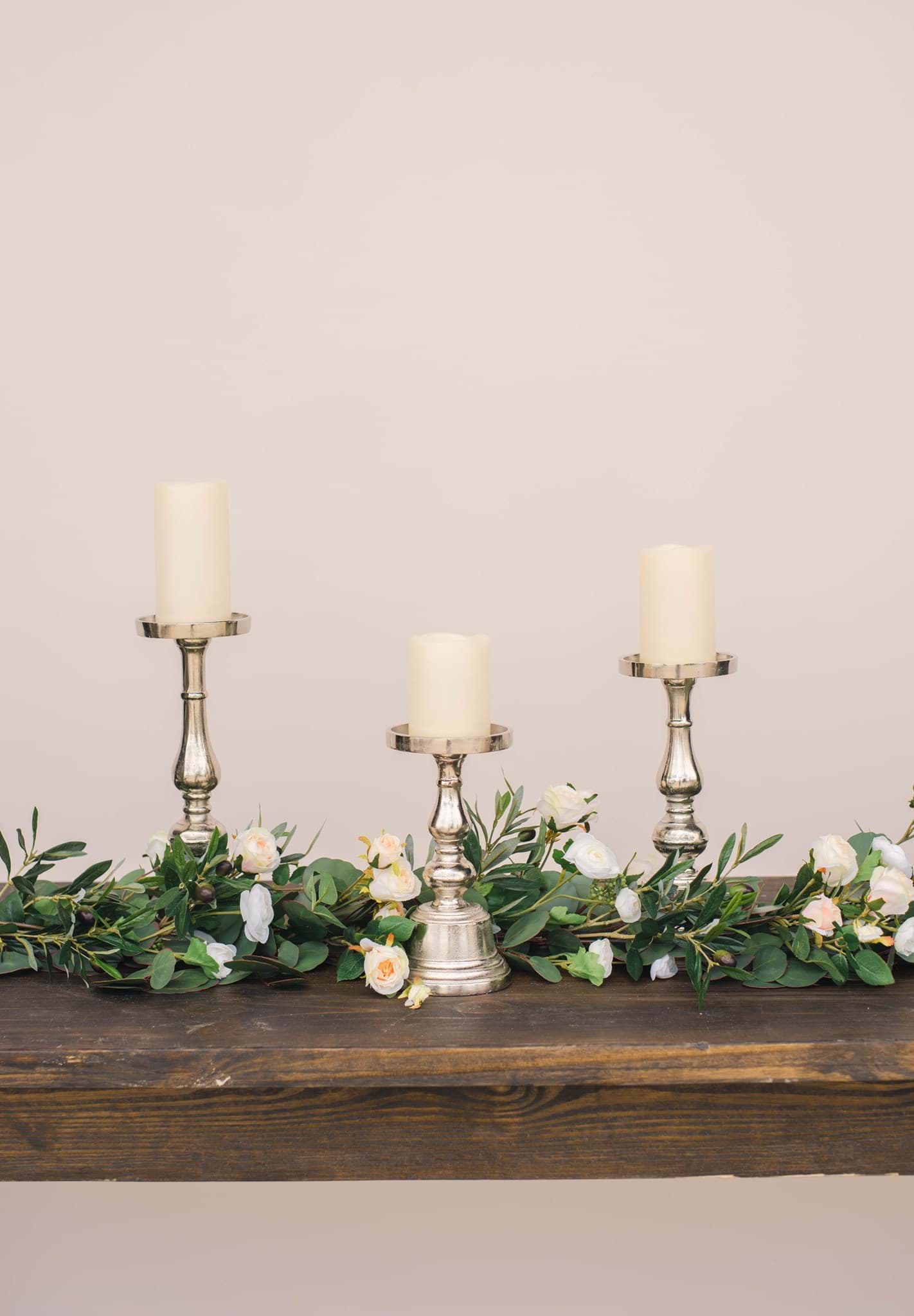 Picture of Premium Silver Candle Set of 3